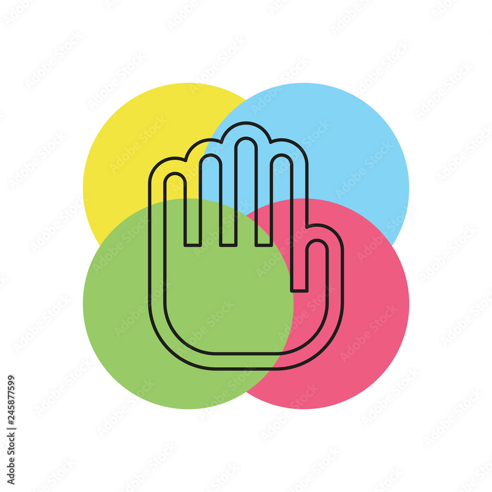 Obraz premium stop hand vector icon