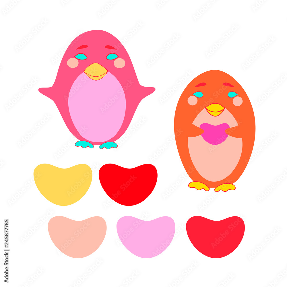 penguin funny couple vector penguin funny couple vector