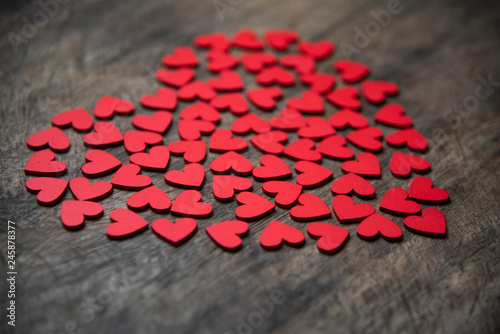Valentines day red heart on...