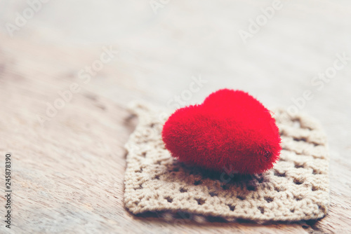 Valentines day red heart on...