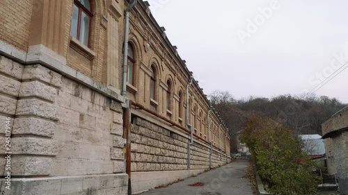 Old building of hydropathic in Pyatigorsk. Historical building in autumn photo