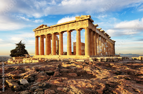Parthenon on Acropolis, Athens, Greece. It is a main tourist attraction of Athens. © TTstudio