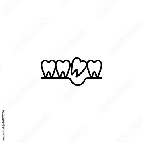 loose tooth icon vector illustration