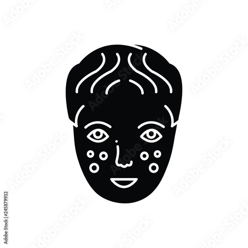 Black solid icon for dermatology  