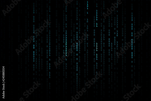 Abstract Technology Background . Hacker concept ,Programming Coding, Binary Computer Code.Matrix Background Style. Vector Illustration.