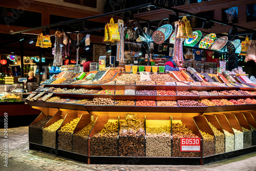 Photography public city market store with organic farmer products  f