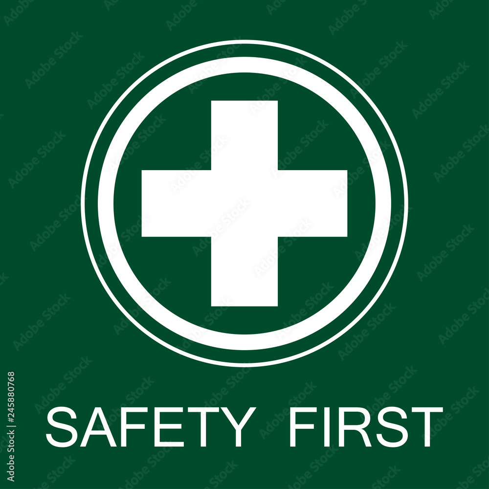 Safety sign medical symbol. Vector icon. - Vector Safety sign medical symbol. Vector icon. - Vector