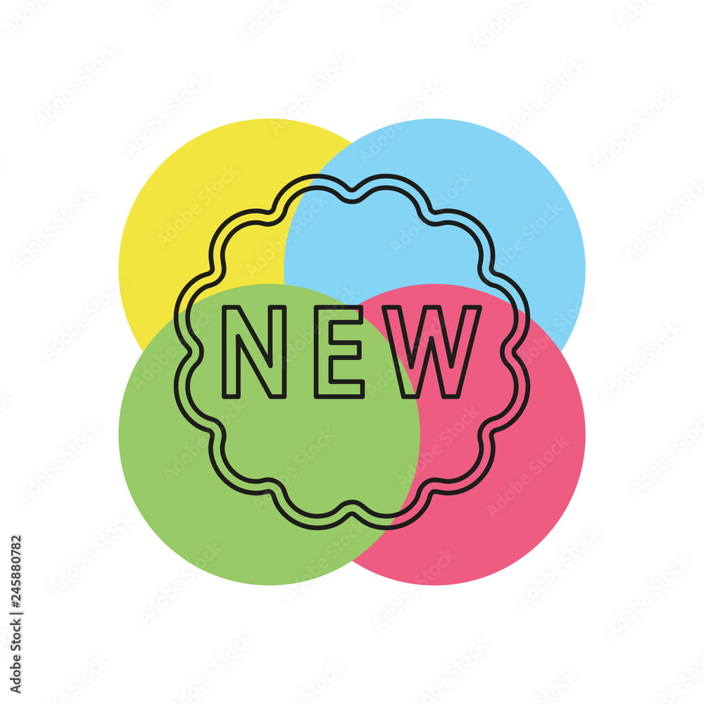 vector New label sticker - new badge or sticker vector New label sticker - new badge or sticker