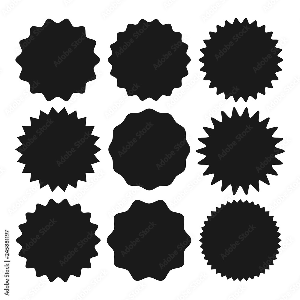 Set badges labels, price tag stickers, blank vector illustrations. - Vecto