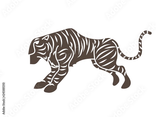 Tiger cartoon graphic vector © sila5775