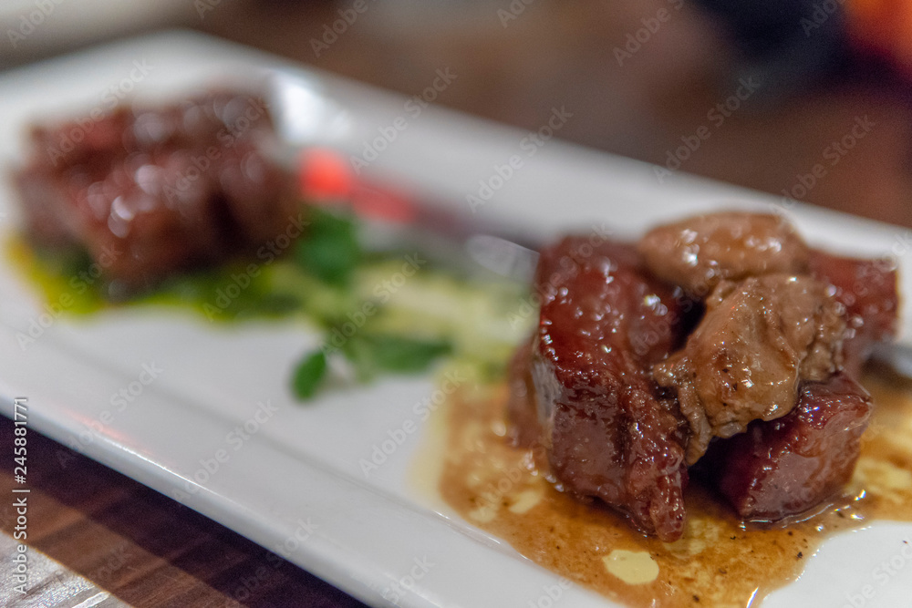 Sauteed Angus Beef with Foie Gras