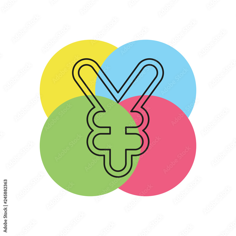 Fototapeta premium Yen sign icon, currency sign