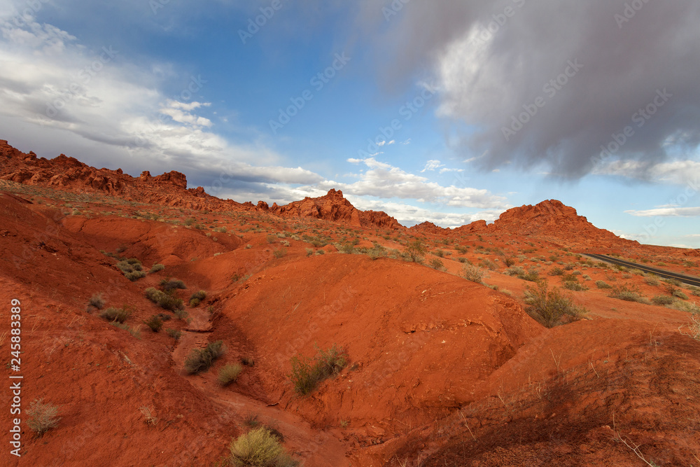 Valley of Fire State Park at sunset, Nevada, United States