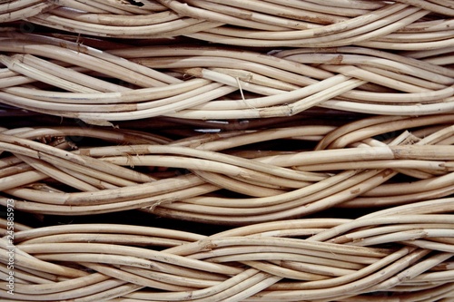 vintage weave wicker basket close-up