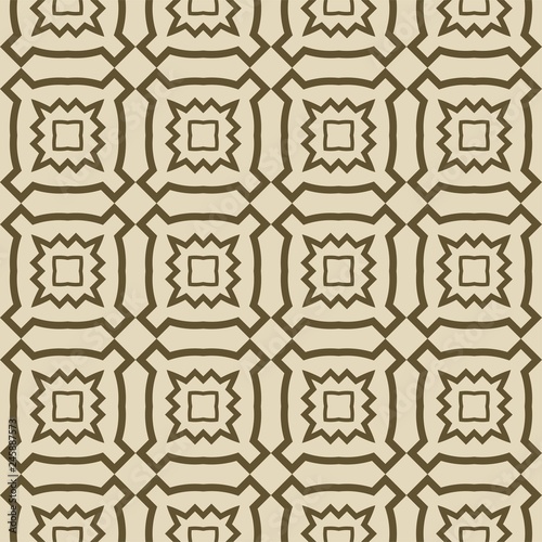 Retro ornament. modern square geometric pattern. Seamless vector illustration. for interior design, printing, wallpaper, fill pattern. beige color