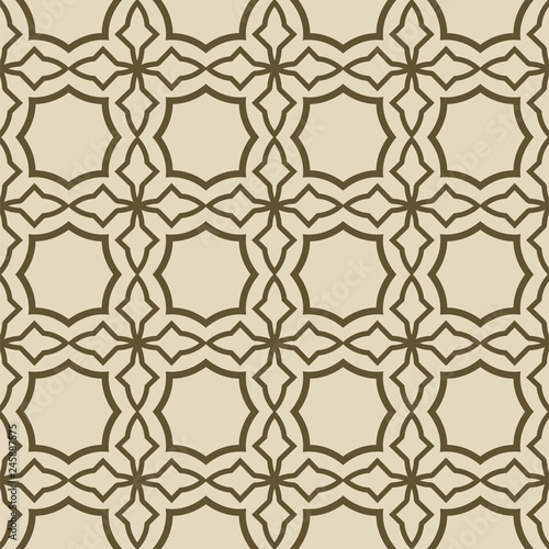 Retro ornament. modern square geometric pattern. Seamless vector illustration. for interior design, printing, wallpaper, fill pattern. beige color