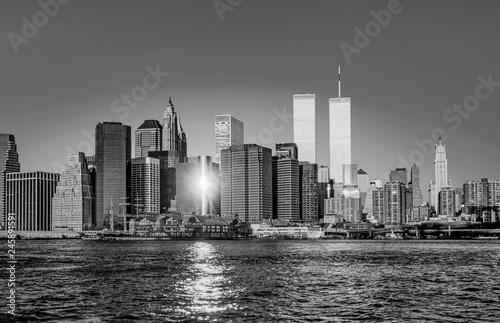 twin towers in New York in sunset © travelview
