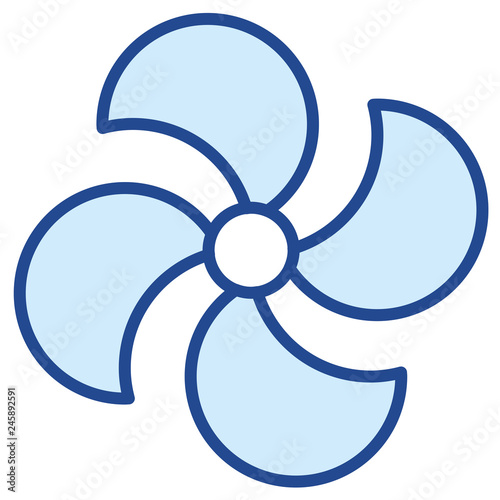 Schiffschraube, Antrieb Schiff Vector Icon Illustration