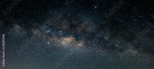 The Milky way and stars in the night sky