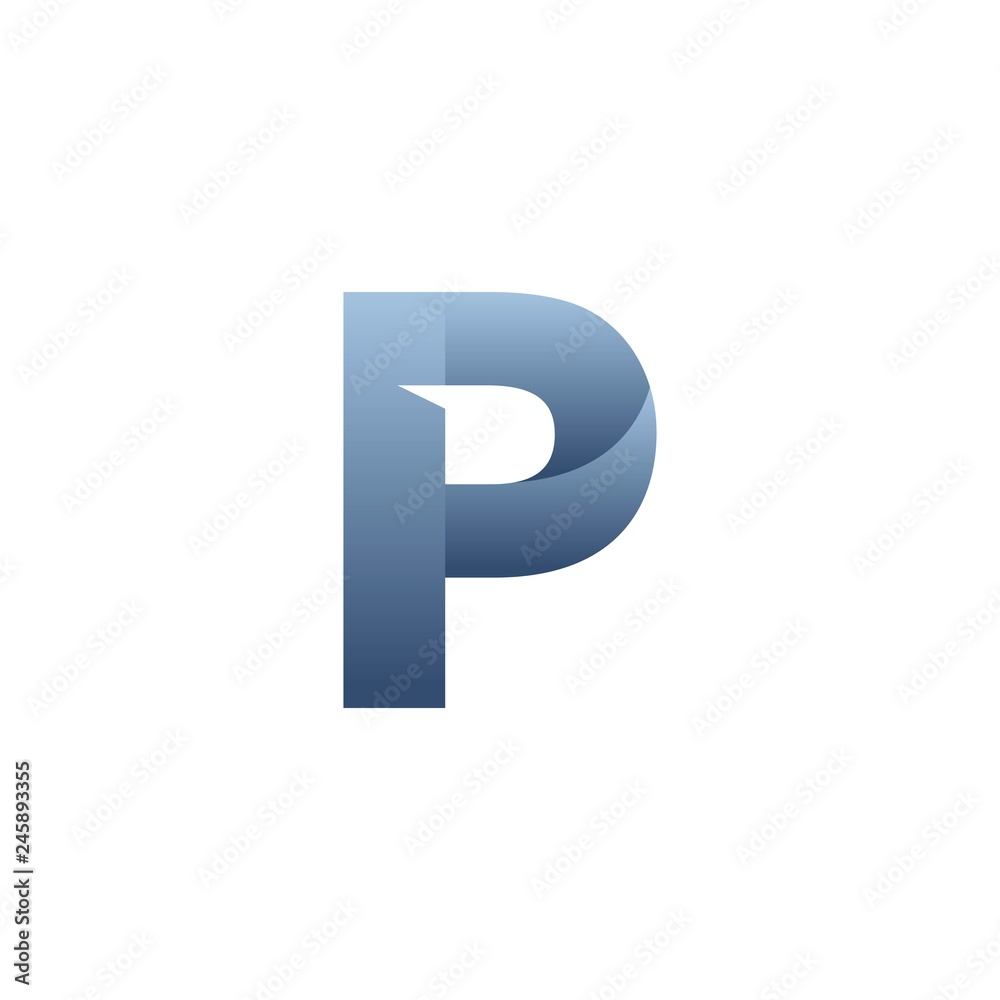 Modern P Gradient Logo, Illustration, Vector Modern P Gradient Logo, Illustration, Vector
