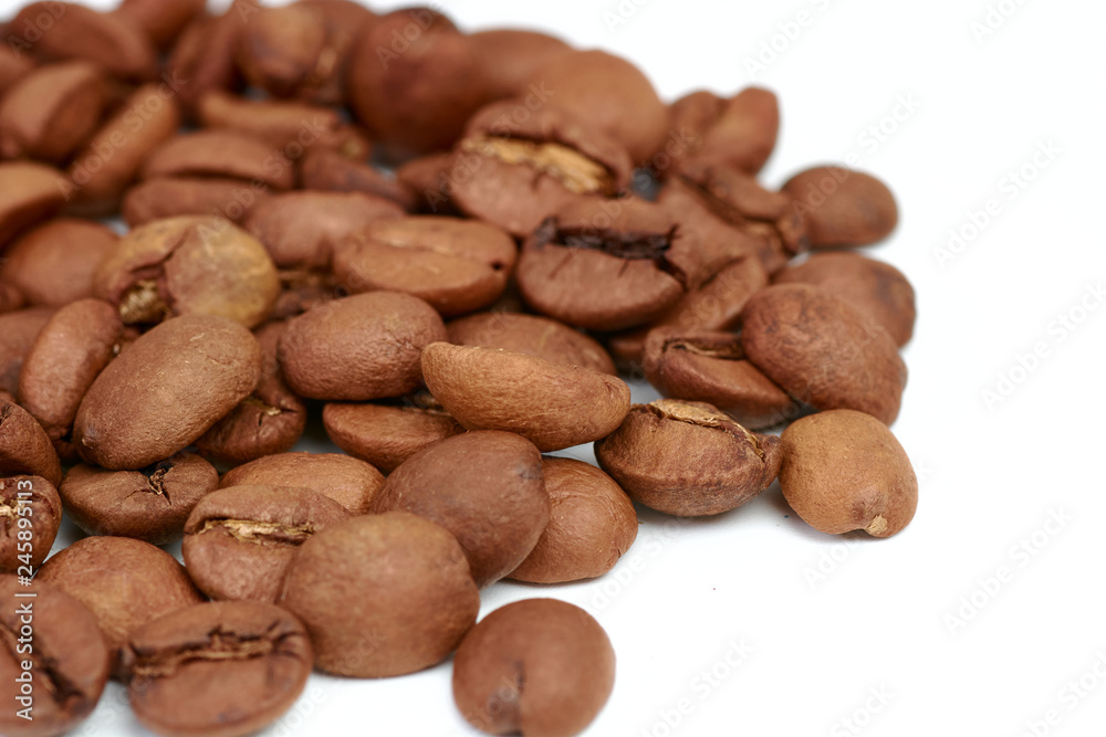coffee beans on white background large coffee beans on white background large