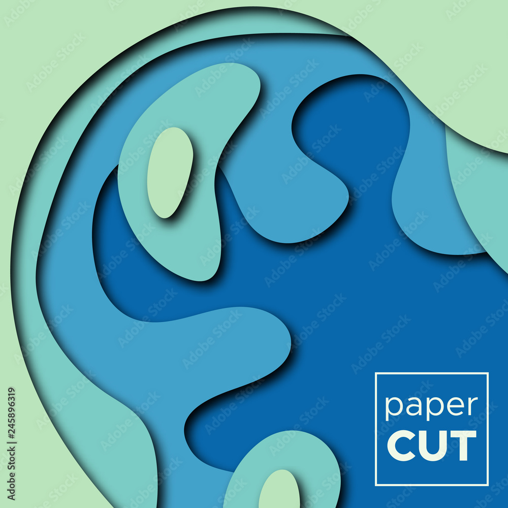 Background with Paper Cut shapes Background with Paper Cut shapes