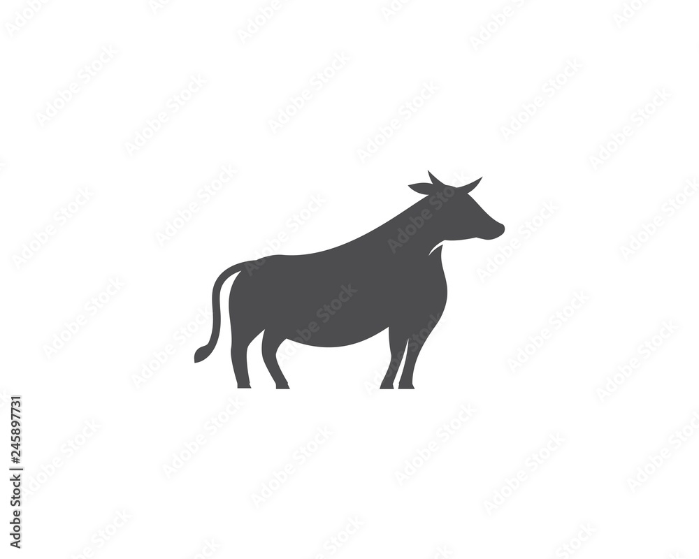 Fototapeta premium Cow logo vector