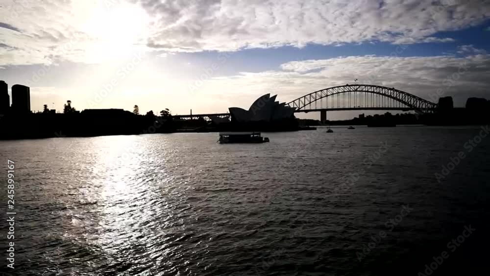 sunset on the river