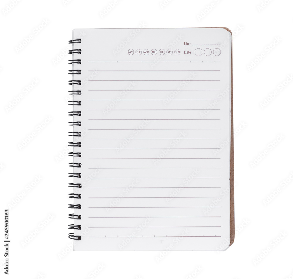notebook and pen isolated on a white background .top view copy space,with clipping path notebook and pen isolated on a white background .top view copy space,with clipping path
