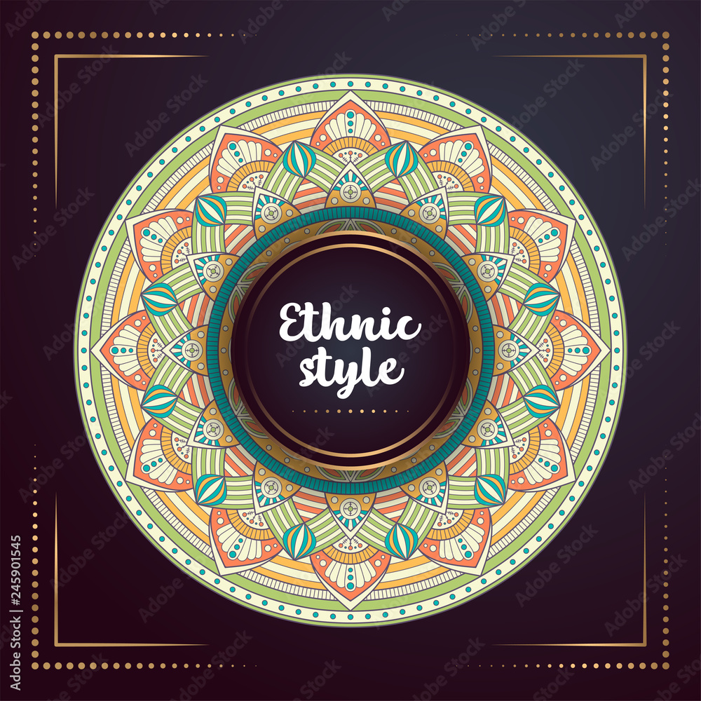 Gold background with mandala Gold background with mandala