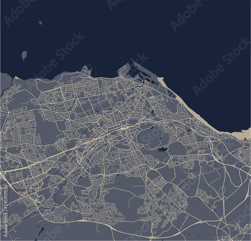 map of the city of Edinburgh, Scotland, United Kingdom photo