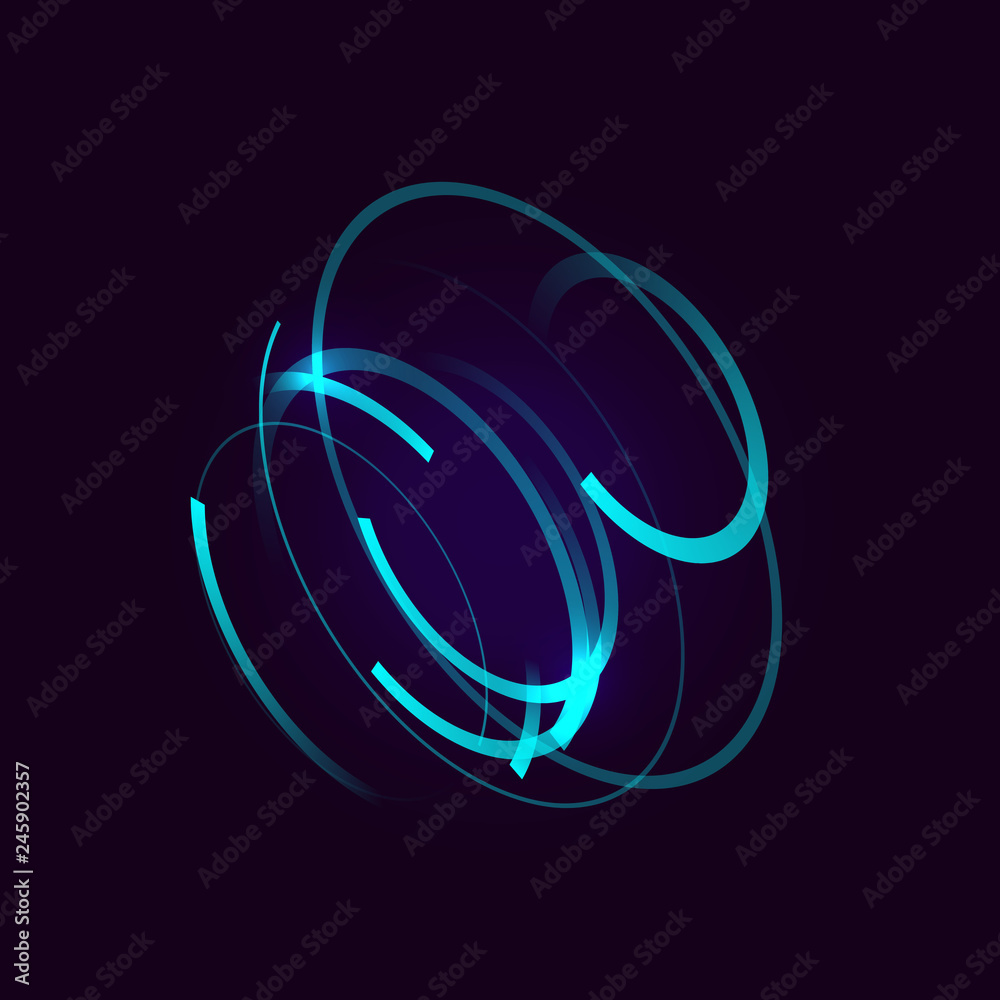 Obraz premium Abstract futuristic HUD object. 
