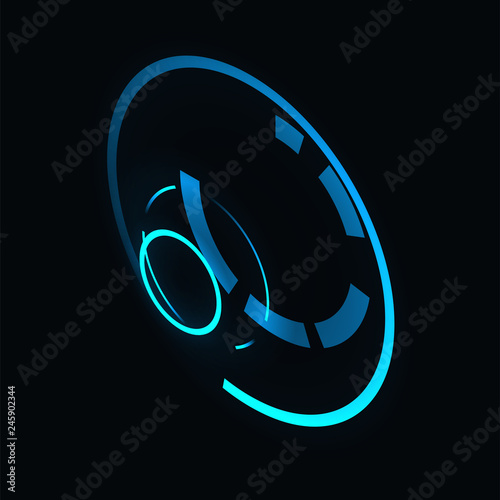 Abstract futuristic HUD object. 