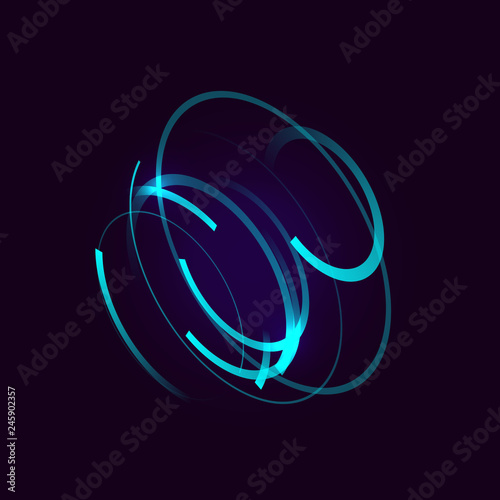 Abstract futuristic HUD object. 
