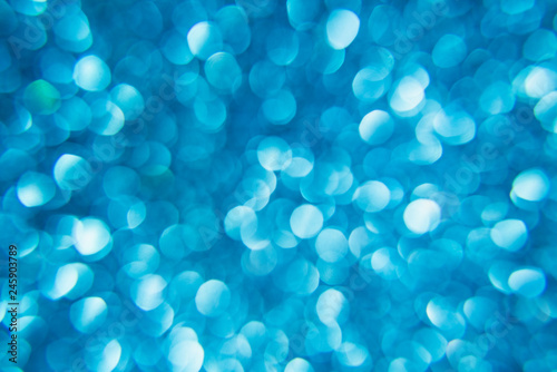 Aqua blue abstract background. Texture bokeh. Defocused image