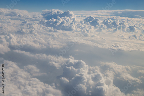 Clouds, sky, airplane view.