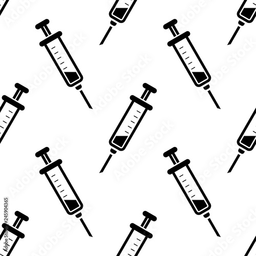 Syringe Icon Seamless Pattern