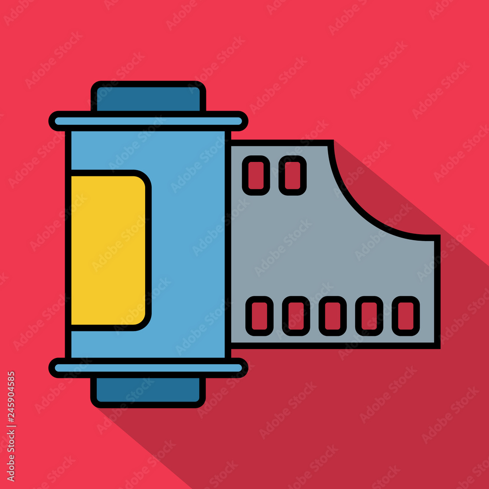 Camera film roll, vector illustration. - Vector Camera film roll, vector illustration. - Vector