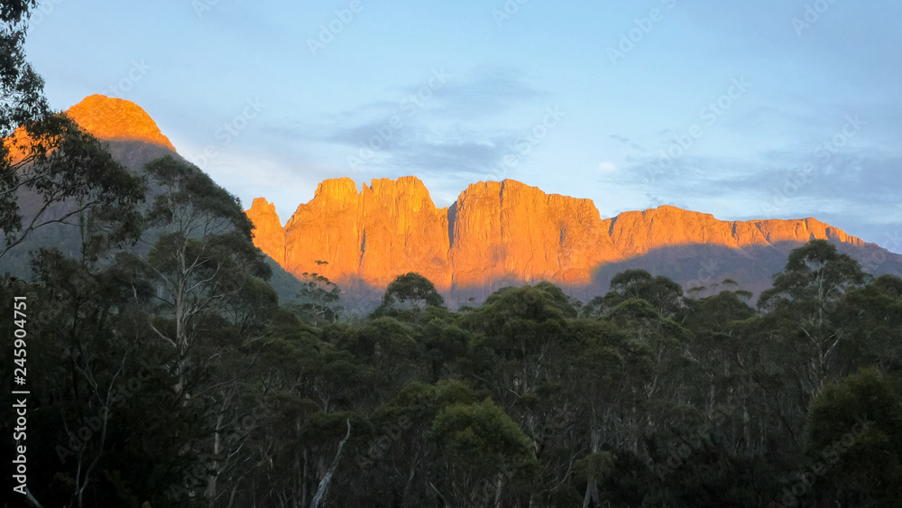 the acropolis and mt geryon in cradle mountain lake st clair national park, tasmania