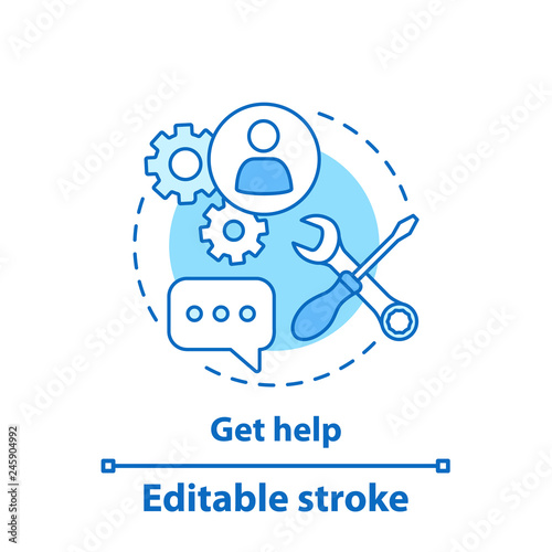 Technical support concept icon