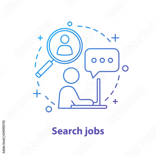Job searching concept icon