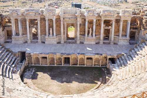 Antique amphitheater in Hierapolis, Turkey.