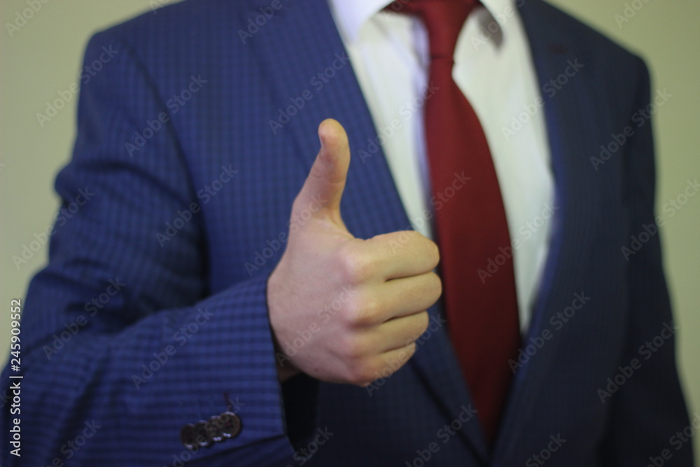 businessman with thumb up businessman with thumb up