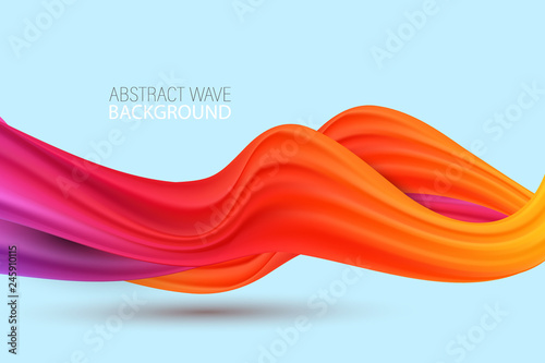 Abstract wave vector background, rainbow waved lines for brochure, website, flyer design. Spectrum wave.