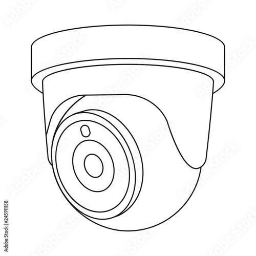 Vector design of cctv and camera icon. Set of cctv and system stock symbol for web.