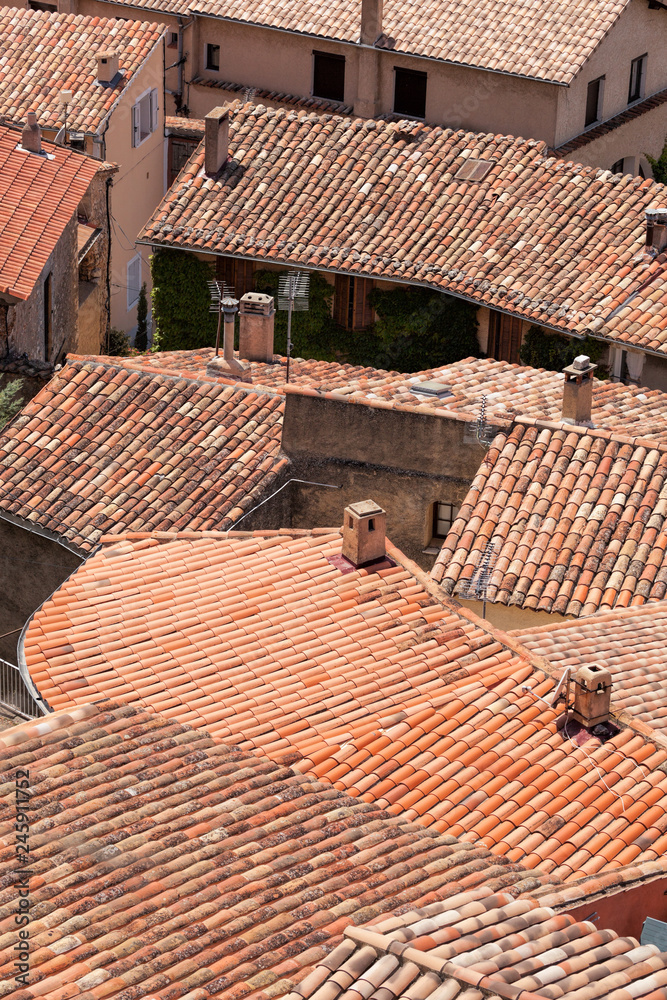 Fototapeta premium Roofs top in village, Provence, France