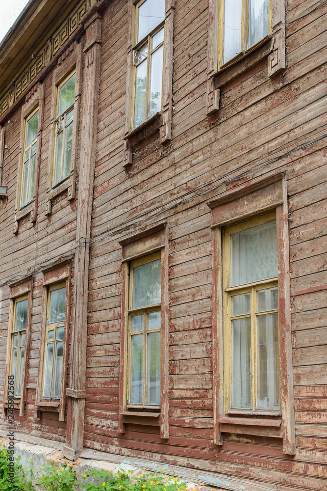 Window of a old wooden house