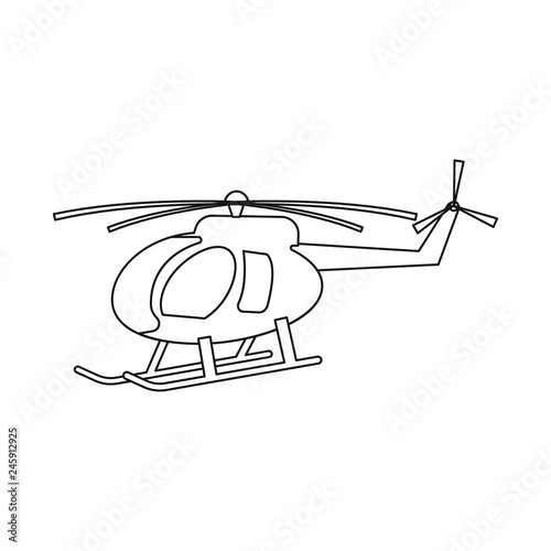 Vector illustration of plane and transport sign. Collection of plane and sky stock vector illustration.