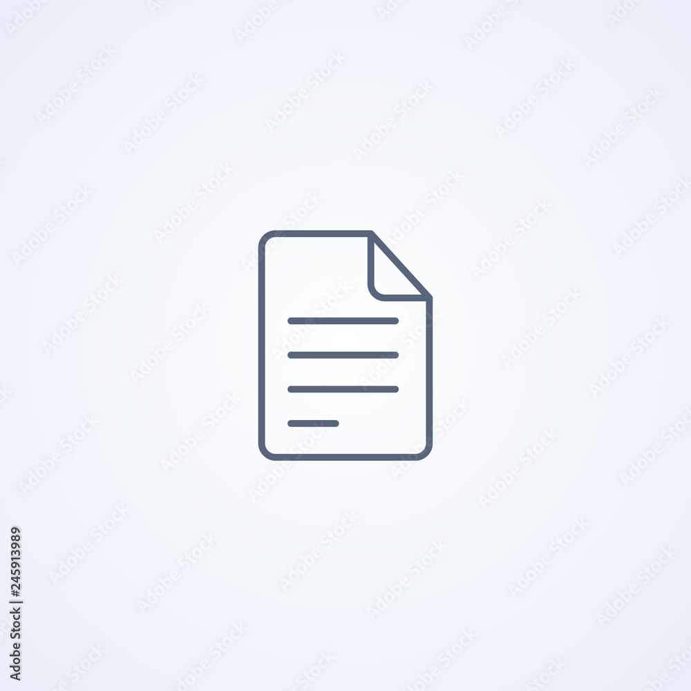 Business document, vector best gray line icon Business document, vector best gray line icon