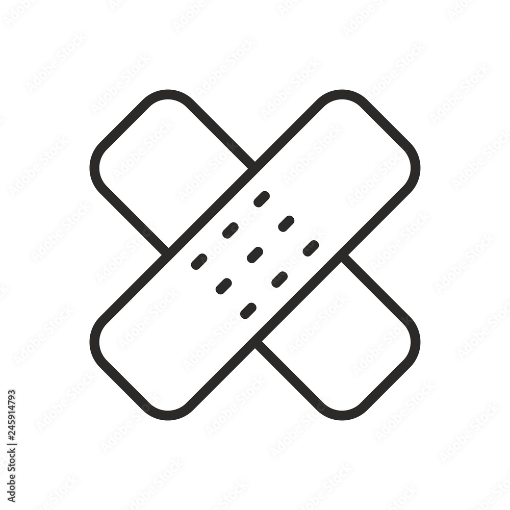 Medical plaster icon. isolated on white background Medical plaster icon. isolated on white background